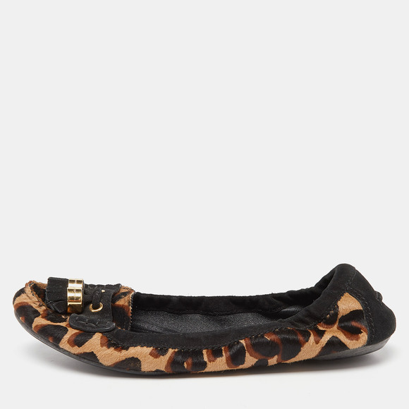 Louis Vuitton Tricolor Leopard Print Calf Hair and Suede Tassel Scrunch Loafers - Picture 1 of 9